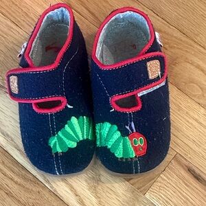 See Kai Run Navy and Red Caterpillar Slippers